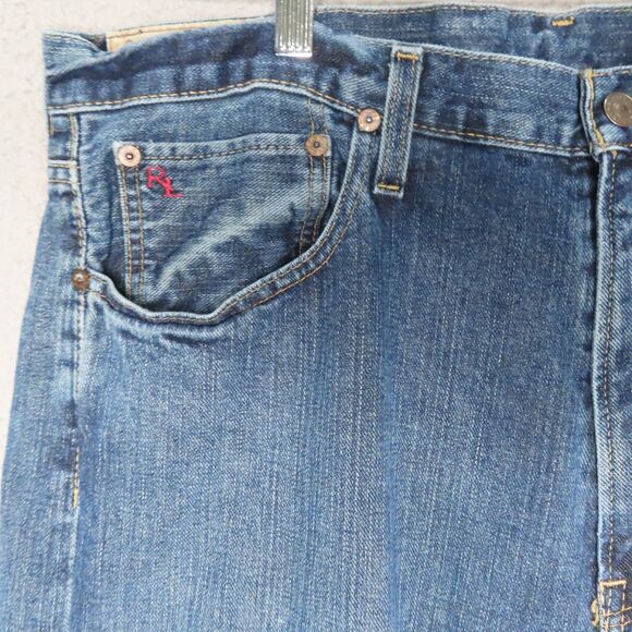 Polo Ralph Lauren Jeans Mens 36x34 Blue Cortland 300 Straight Leg Denim Preppy - Picture 2 of 13